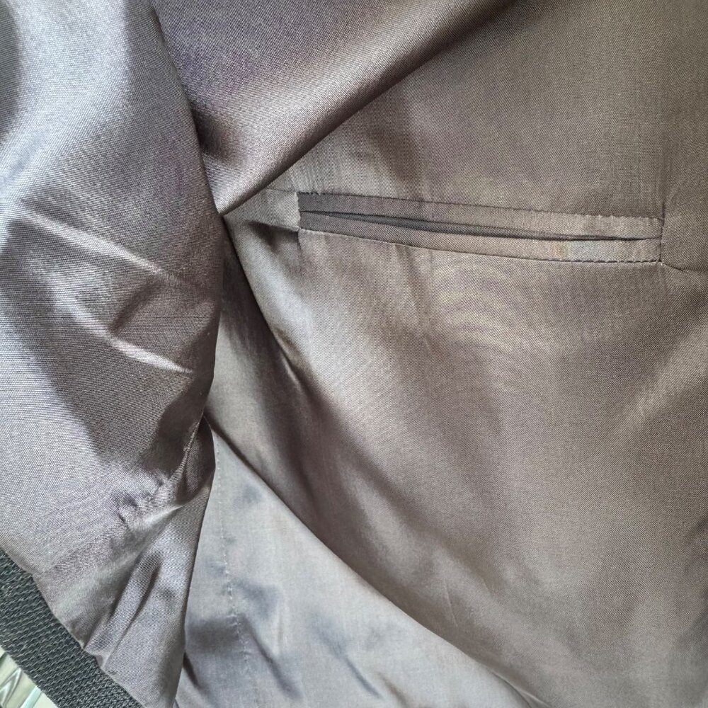 Principe Mens 44R Sport Blazer 100% Wool 3 Button Gray Tan Windowpane Italy New - Picture 14 of 16